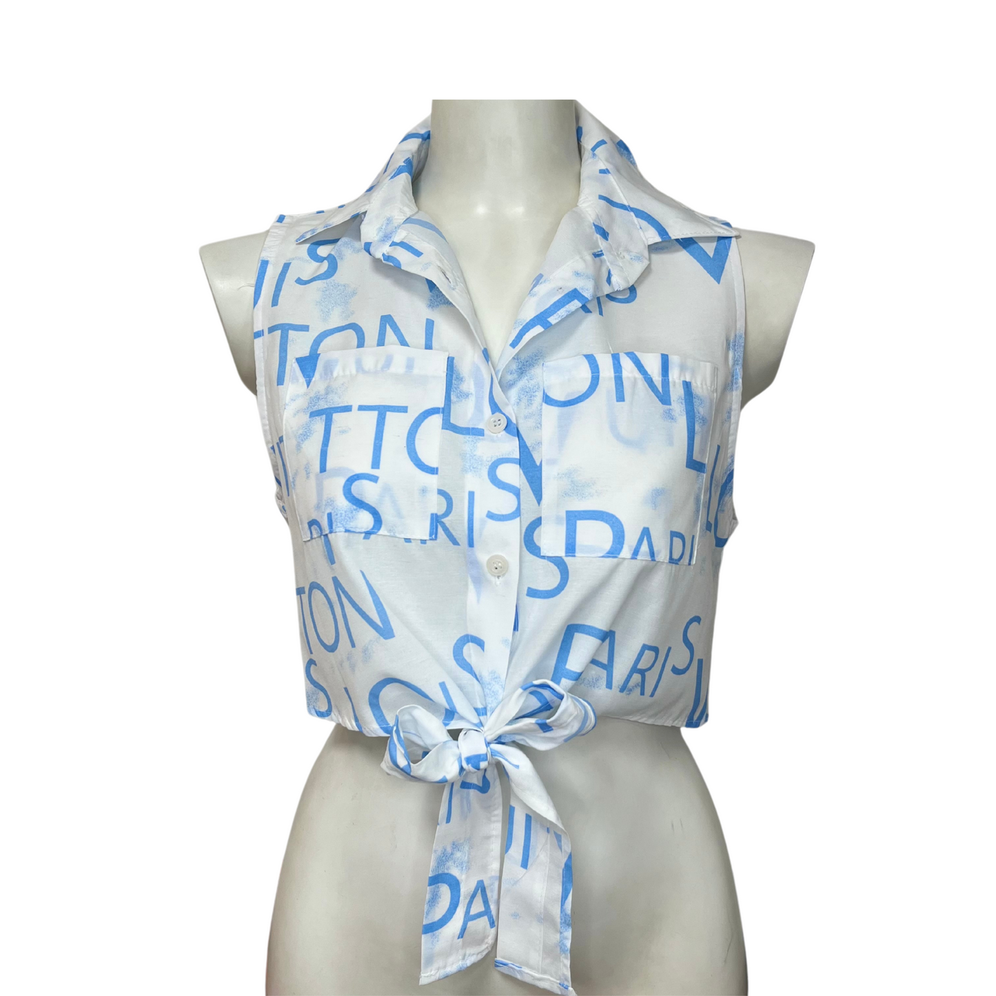 Blue Paris top
