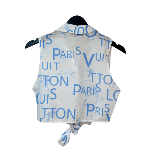 Blue Paris top