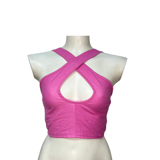Pink linen top
