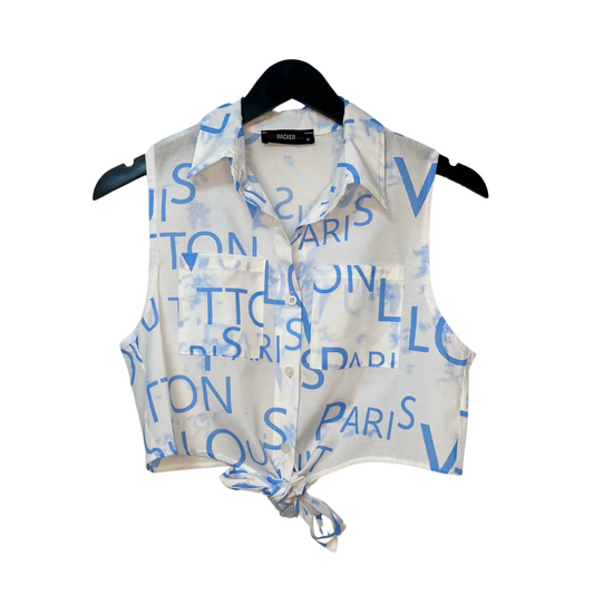 Blue Paris top