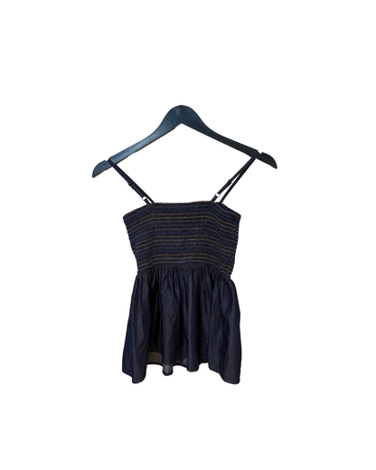 Blue black top