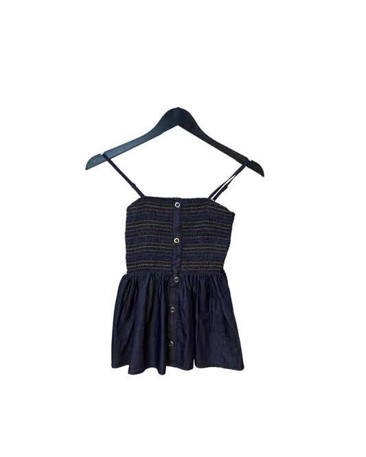 Blue black top