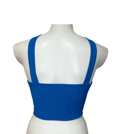 Blue linen top