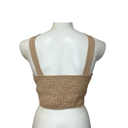 Beige linen top